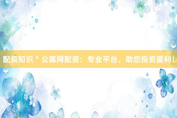 配资知识 * 公赢网配资：专业平台，助您投资盈利！