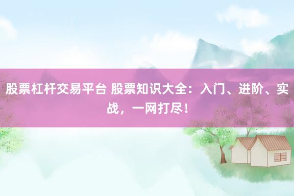 股票杠杆交易平台 股票知识大全：入门、进阶、实战，一网打尽！