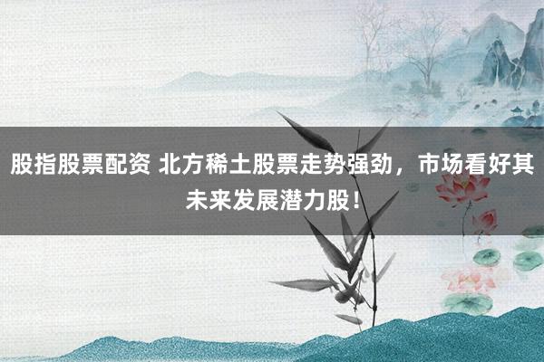股指股票配资 北方稀土股票走势强劲，市场看好其未来发展潜力股！