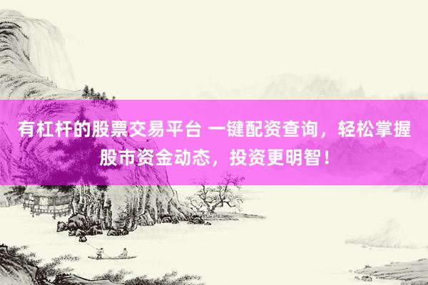 有杠杆的股票交易平台 一键配资查询，轻松掌握股市资金动态，投资更明智！