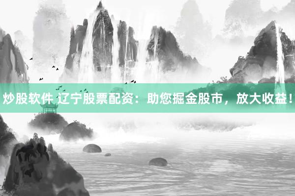 炒股软件 辽宁股票配资：助您掘金股市，放大收益！
