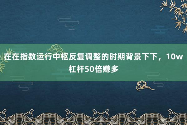 在在指数运行中枢反复调整的时期背景下下，10w杠杆50倍赚多