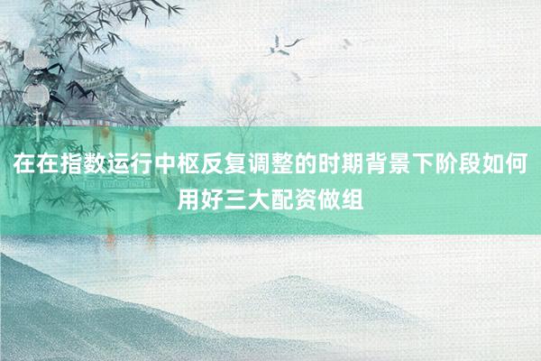 在在指数运行中枢反复调整的时期背景下阶段如何用好三大配资做组